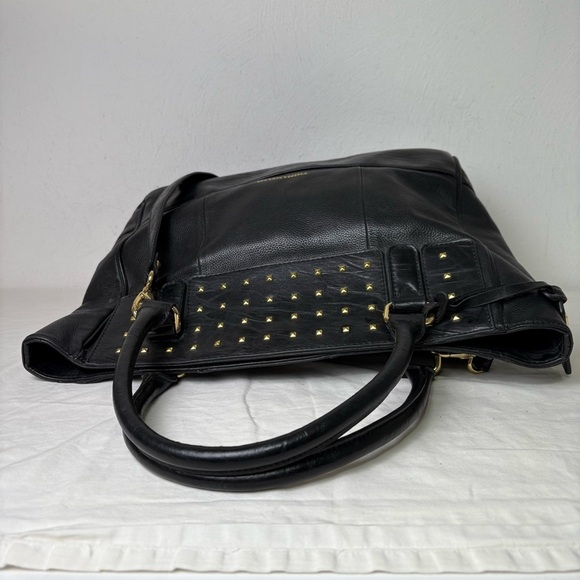 TIGNANELLO Black Leather Studded Tote Bag - Picture 13 of 16